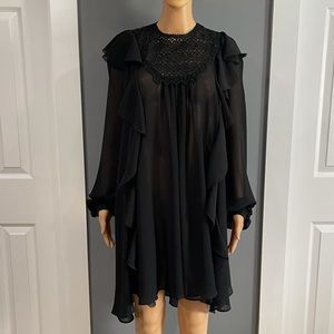 Philosophy di Lorenzo Serafini Black Flounce Dress